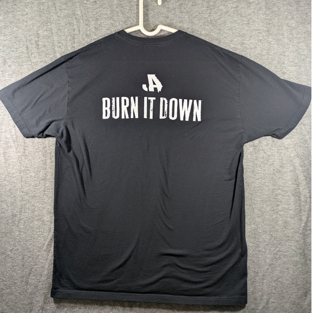 Jason Aldean's Nashville‎ Burn It Down Black T-Shirt 100% Cotton Men's XL - Picture 3 of 8